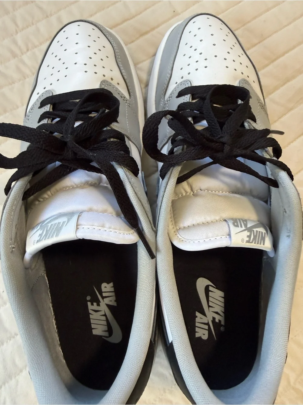 NWOT Nike Jordan 1’s in White, Gray & Black